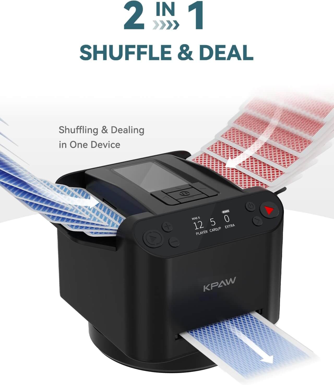 🎉2025 Hot Sale 🎉2-in-1 Automatic Card Shuffler & Dealer With 4 Card Drawing Remotes