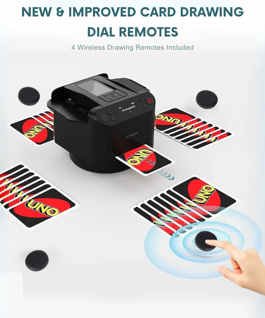 🎉2025 Hot Sale 🎉2-in-1 Automatic Card Shuffler & Dealer With 4 Card Drawing Remotes
