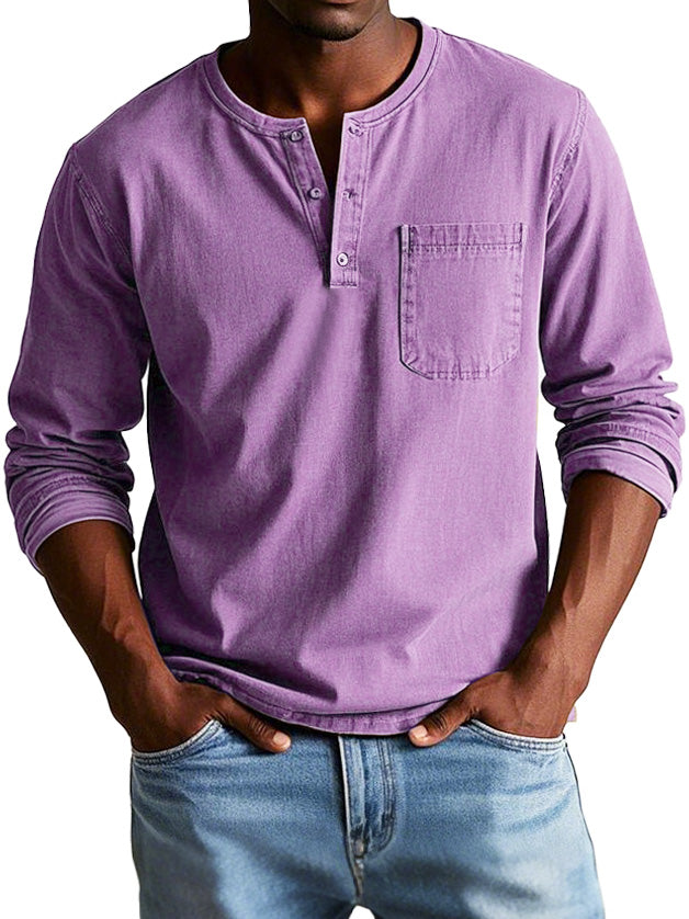 Vintage Distressed Henley Shirt